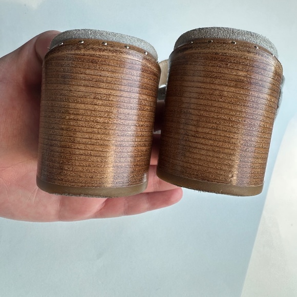 Rag & Bone Gray Matteo Suede Mules Open Toe Sandals - Size 36.5 - Picture 9 of 16